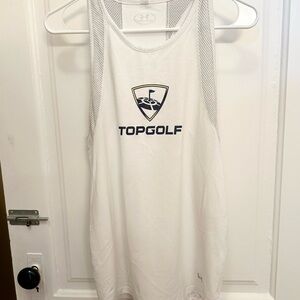 Size Medium White Under Armour Top Golf Racerback Tank Top